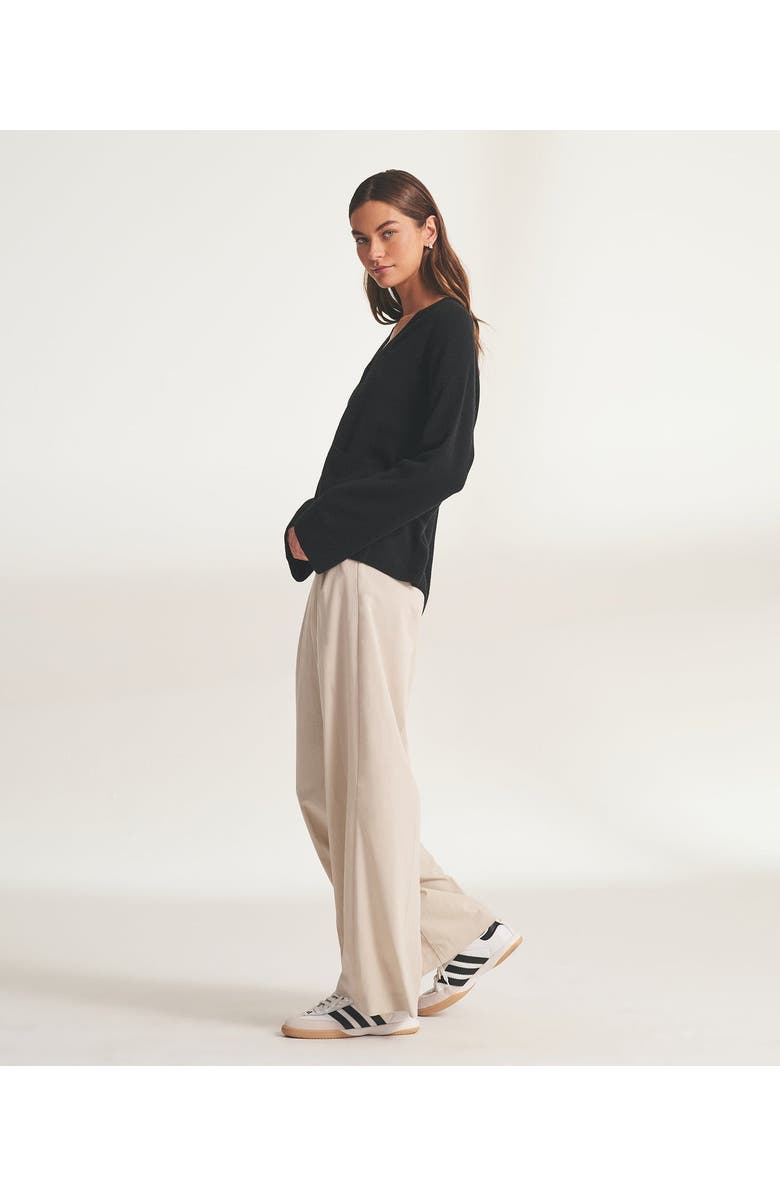 NAADAM Signature Cashmere Boxy Cardigan, Alternate, color, Black