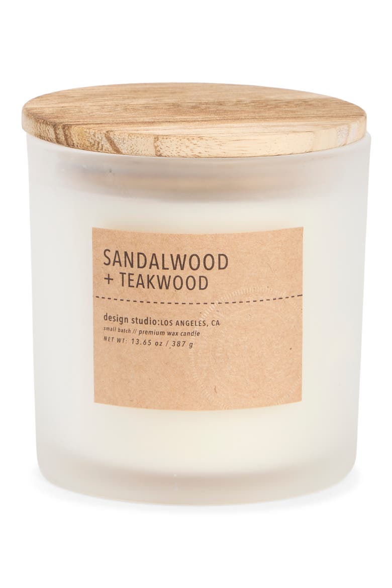 Sandalwood & Teakwood Jar Candle, Main, color, SANDALWOOD - TEAKWOOD
