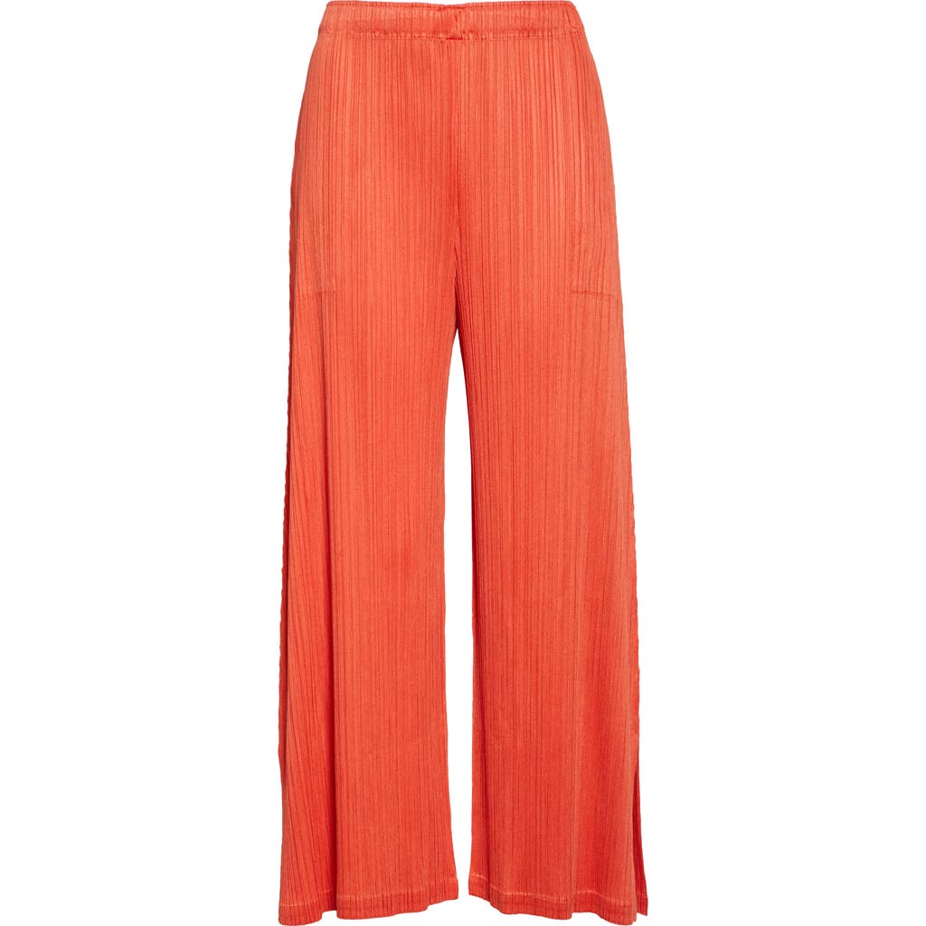 ISSEY MIYAKE PLEATS PLEASE ISSEY MIYAKE MONTHLY COLORS FEBRUARY PLEATED CROP WIDE LEG PANTS