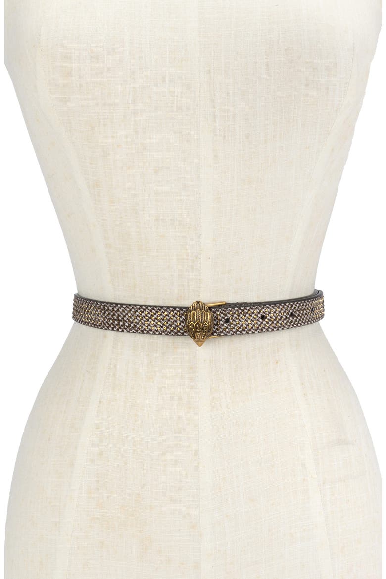 Crystal Houndstooth Belt, Alternate, color, GOLD