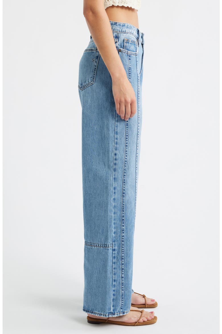 Seamed Wide Leg Dad Jeans, Alternate, color, MED.WASH