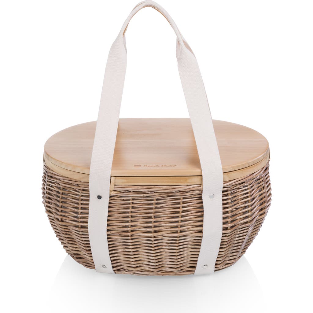 Picnic Time Castaway Insulated Picnic Basket In White