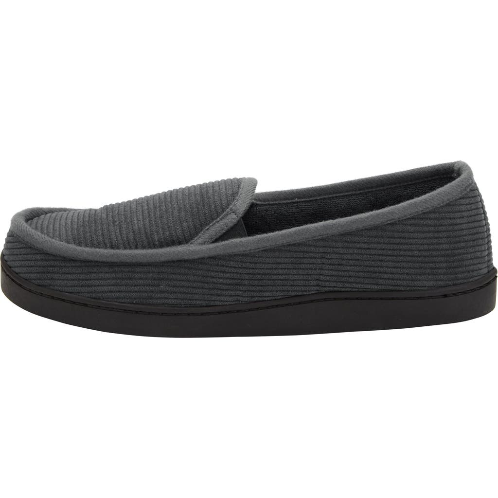 Kingsize Cotton Corduroy Slippers In Gray