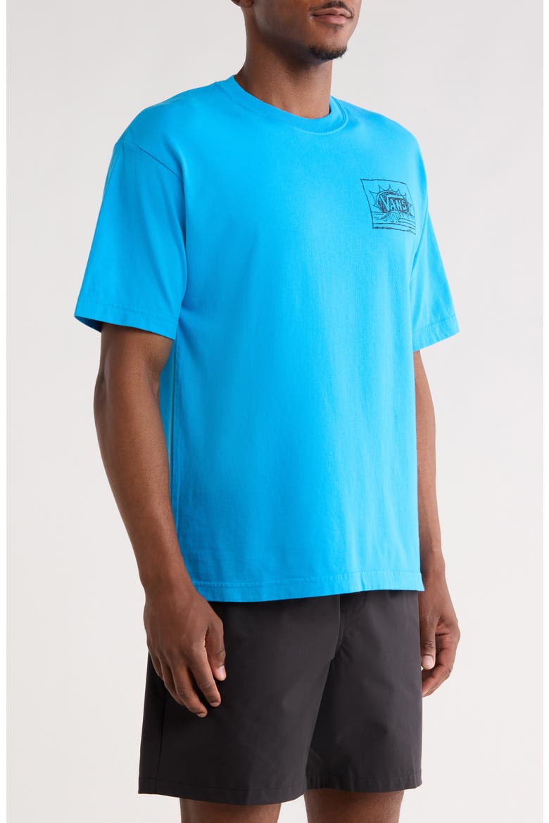 Bright Day Cotton Graphic T-Shirt, Alternate, color, BRIGHT AZURE