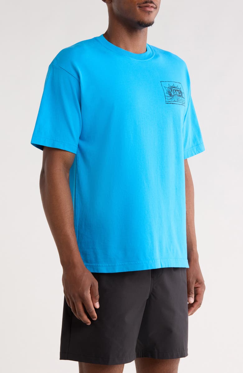 Vans Bright Day Cotton Graphic T-Shirt, Alternate, color, Bright Azure