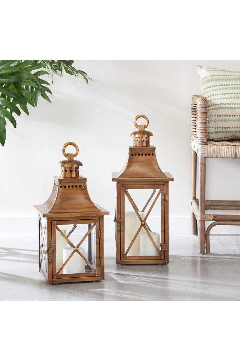 Homes Lantern Large, Alternate, color, Gold