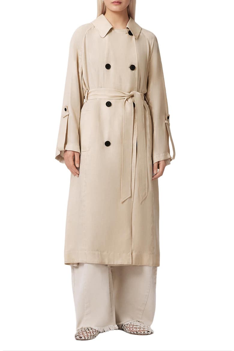 Lizie Trench Coat, Main, color, PARCHMENT WHITE