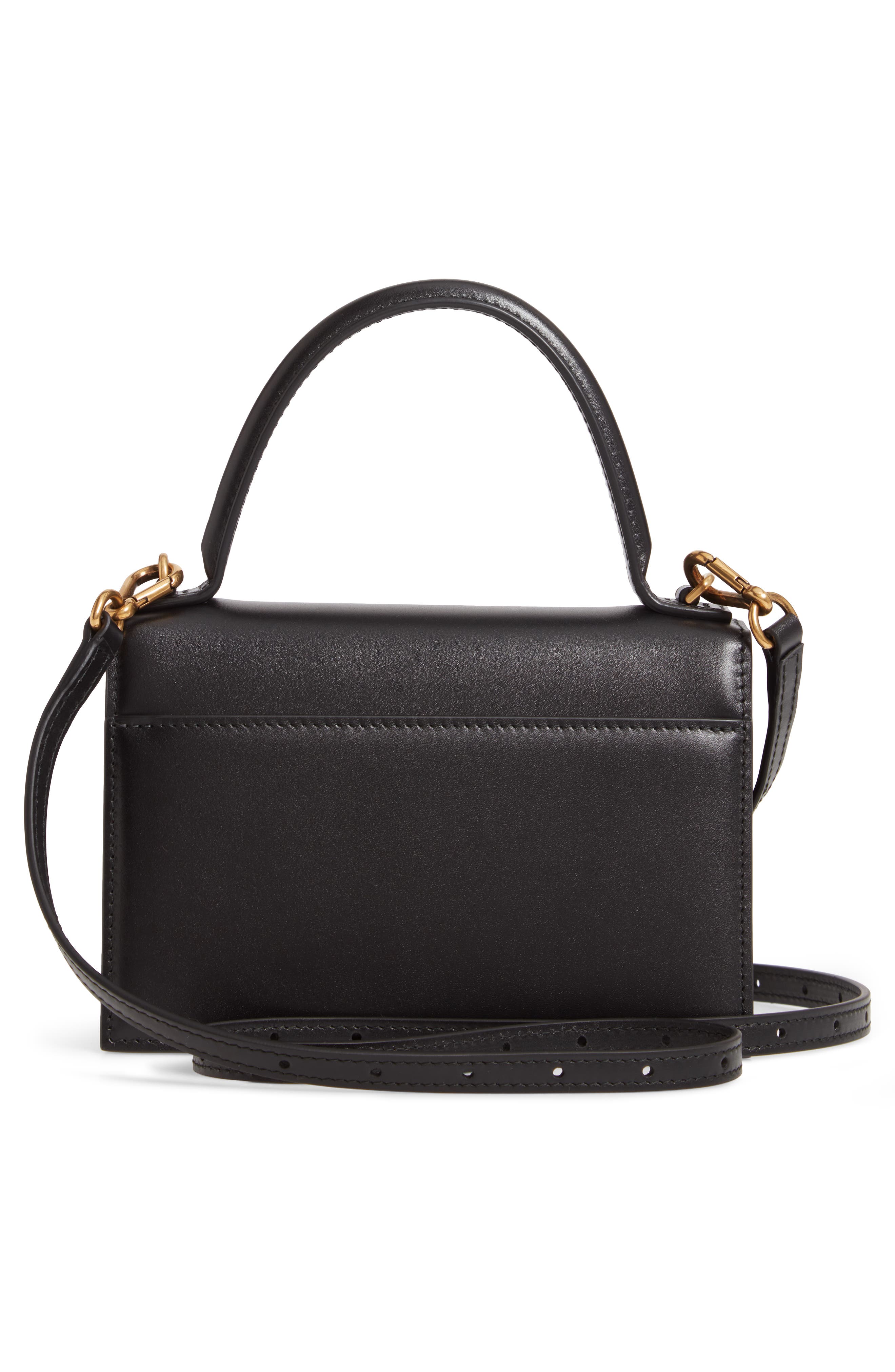 Balenciaga Extra Small Sharp Top Handle Leather Satchel, Alternate, color, 