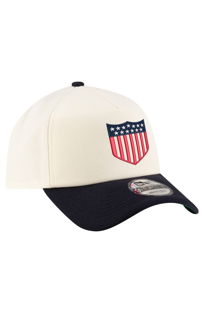 New Era Men's New Era Cream USMNT 1913 Retro Foam 9FORTY Adjustable Hat, Alternate, color,