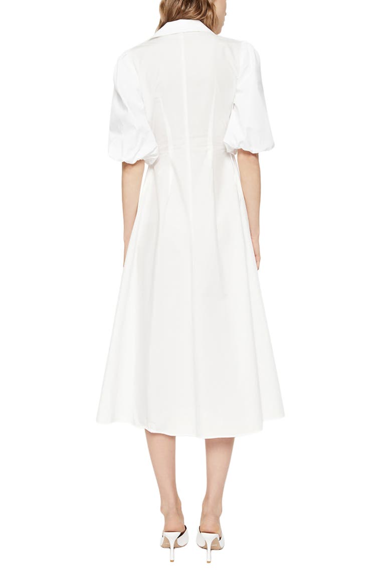 Cutout Midi Shirtdress, Alternate, color, ORCHID WHITE
