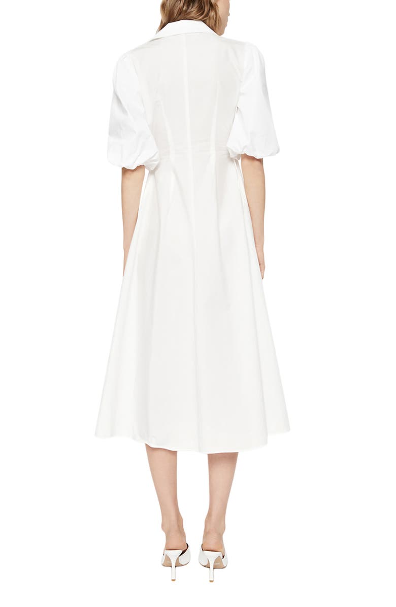Bardot Cutout Midi Shirtdress, Alternate, color,