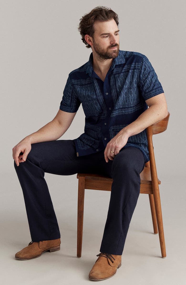 Billy Reid 'John T' Standard Fit Dobby Sport Shirt, Alternate, color, Indigo