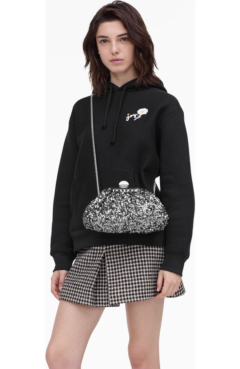 Marc Jacobs THE SMALL CLAW CLIP CLUTC, Alternate, color, Silver