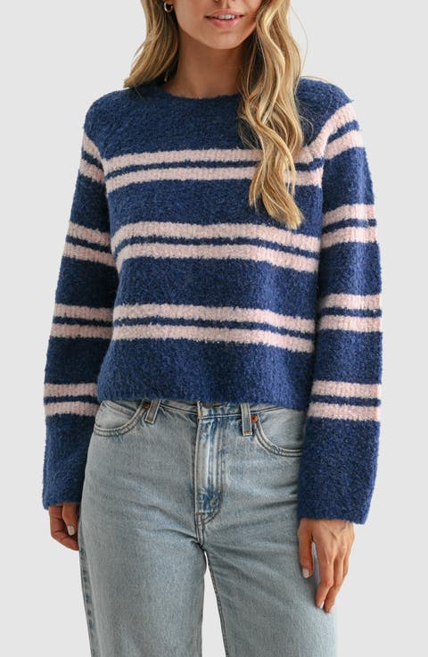 Fuzzy Striped Sweater