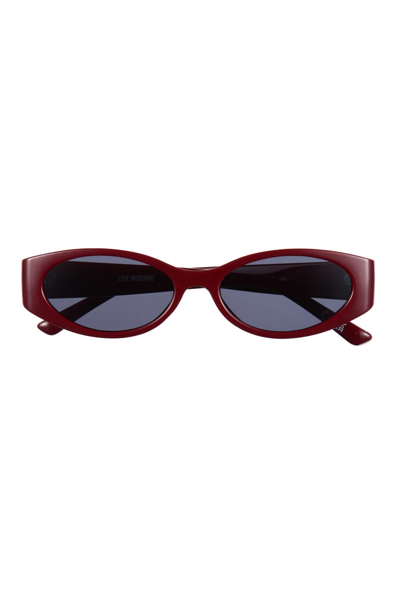 LM101 Small Oval Cat Eye Sunglasses, Main, color, BURGUNDY OPAQUE