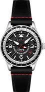 AVI-8 Flyboy Airmaster GMT Leather Strap Watch, 40mm