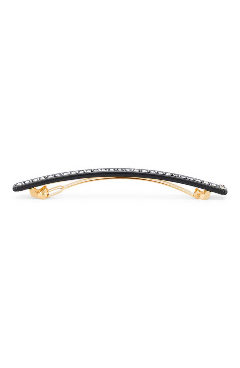 Alexandre de Paris Tuileries 10 Acetate Strass Long Barette, Alternate, color, Black