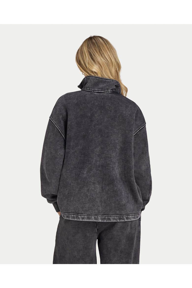 Faded 1/4 Zip Sweatshirt, Alternate, color, Washed Black
