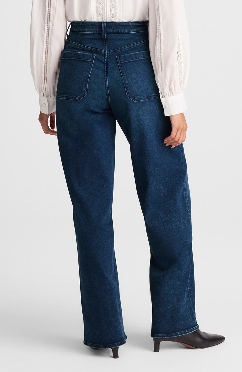 Madewell The Curvy Emmett Wide Leg Jeans, Alternate, color, Nighthawk Wash