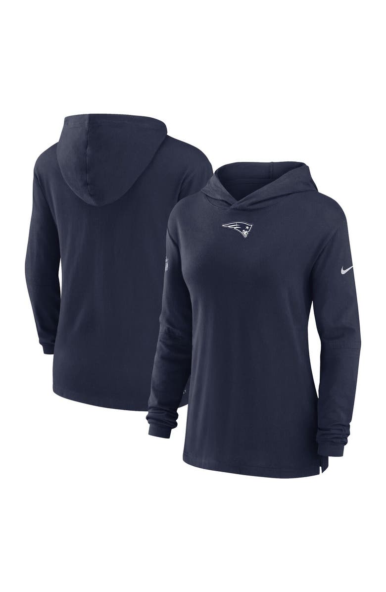 Nike Women's Nike Navy New England Patriots Sideline Performance Long Sleeve Hoodie T-Shirt, Main, color, Navy