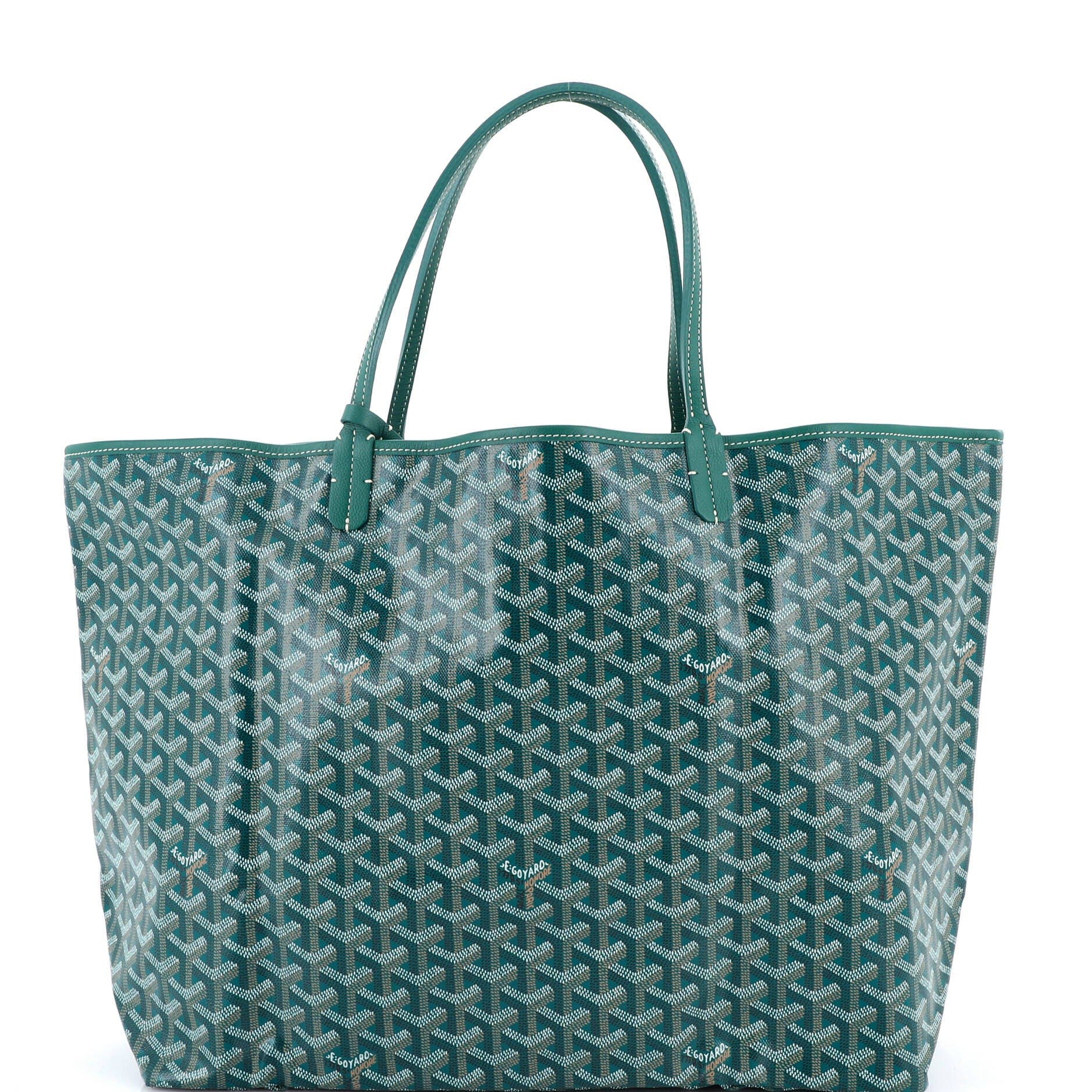 Pre-Owned Goyard Saint Louis Tote Coated Canvas GM, Main, color, Green