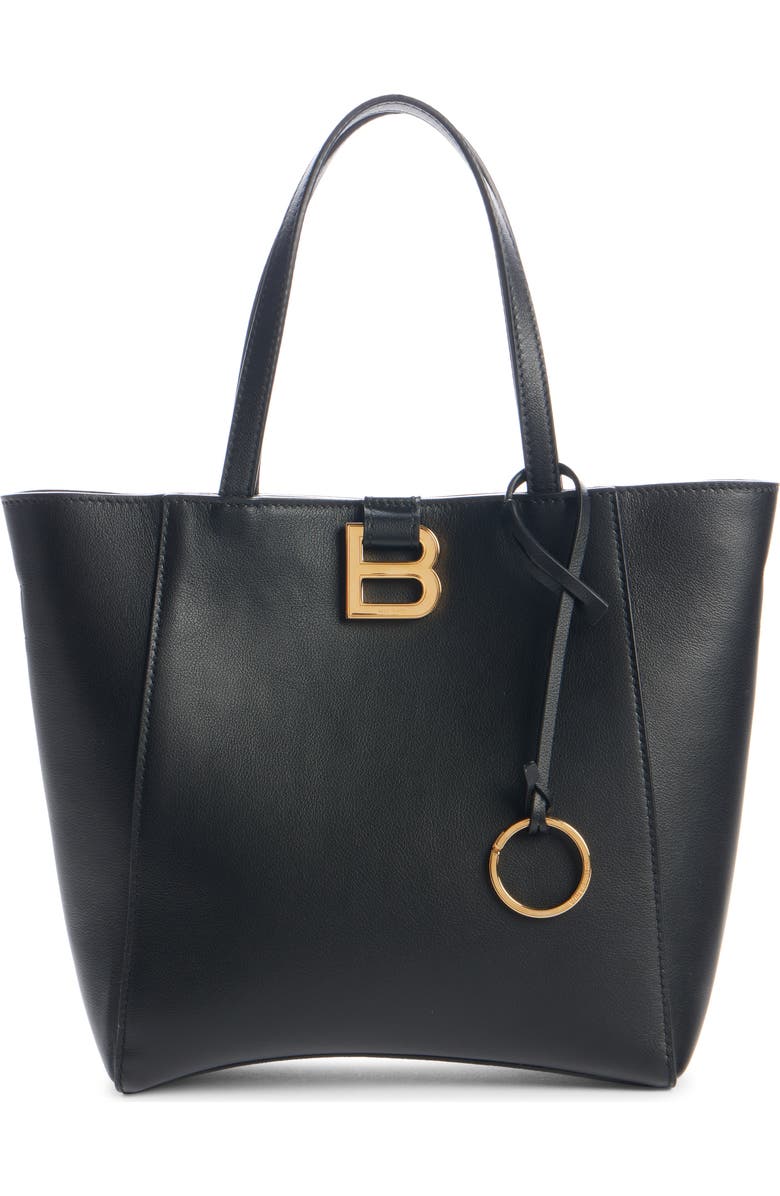 Balenciaga Small Hourglass Soft Leather Tote, Alternate, color,