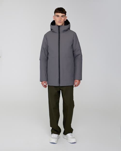 Quartz Co. Jules | Hooded Down Winter Jacket In Steel Grey