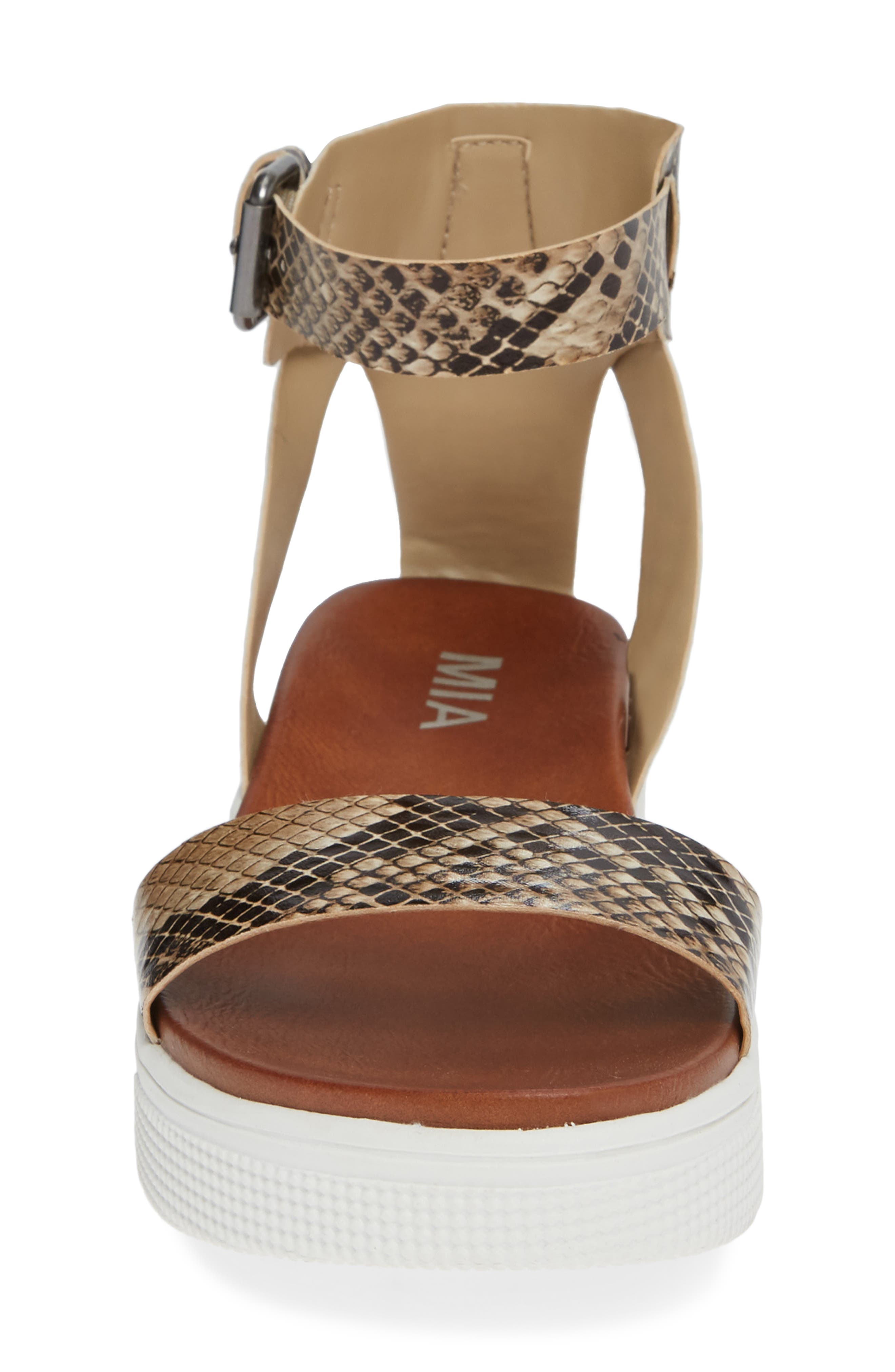 MIA Ellen-S Snake Print Platform Sandal, Alternate, color, 