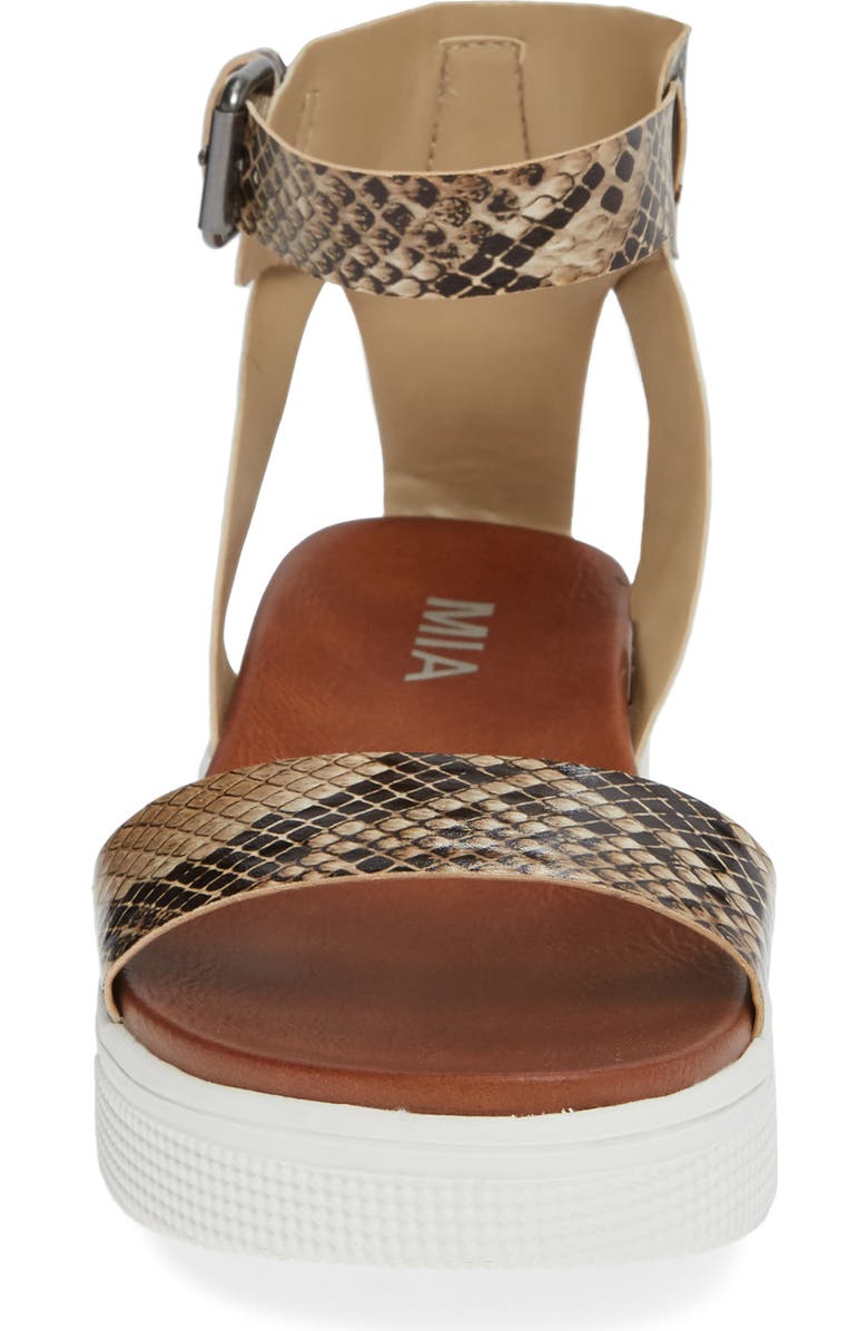 MIA Ellen-S Snake Print Platform Sandal, Alternate, color,