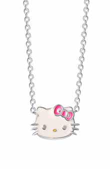 Jacmel Sterling Silver Hello Kitty Enamel Necklace