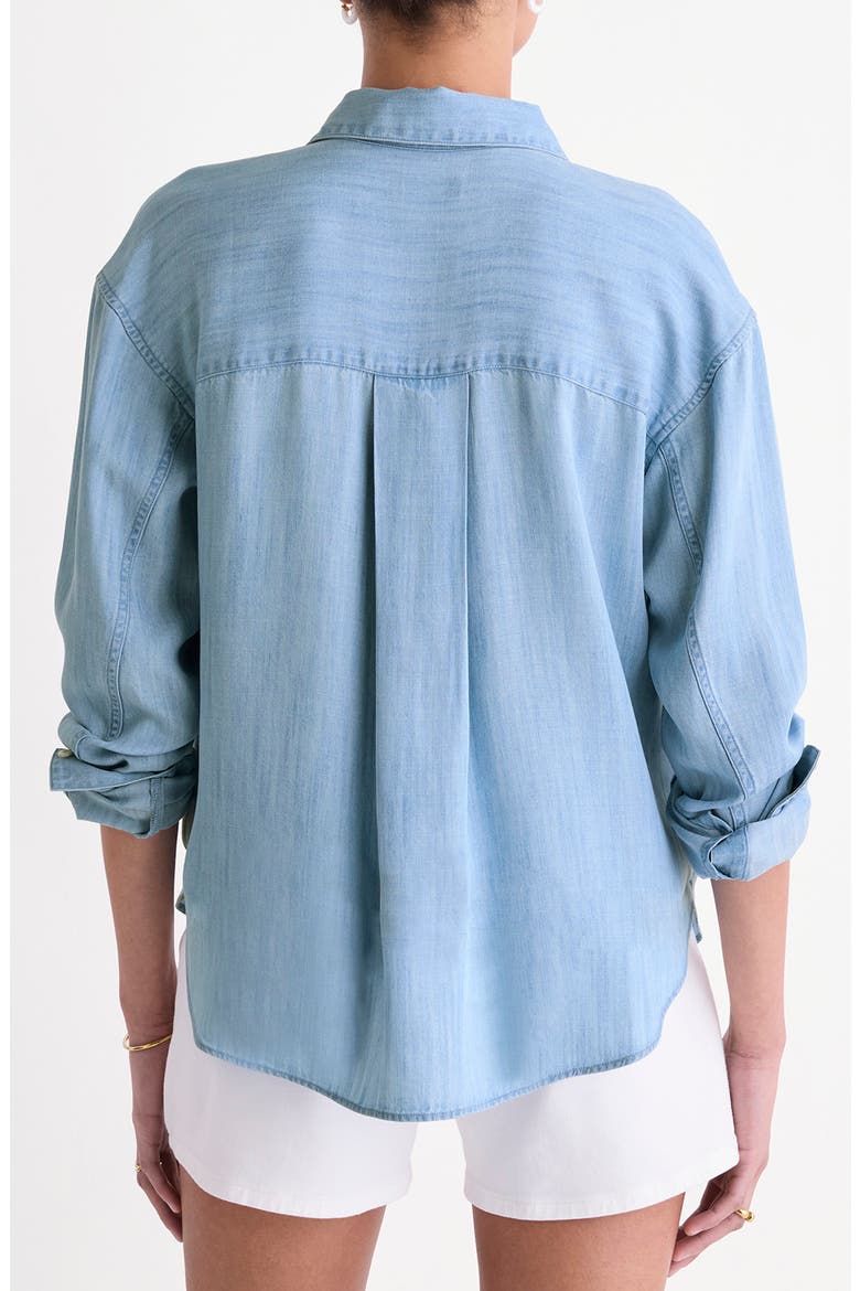 Birdie Chambray Button-Up Shirt, Alternate, color, LIGHT ACID WASH