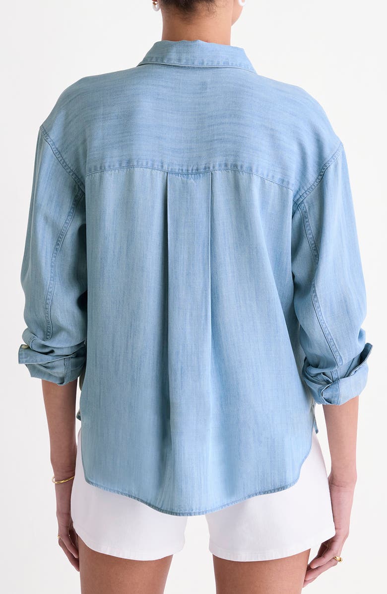 vineyard vines Birdie Chambray Button-Up Shirt, Alternate, color, Light Acid Wash