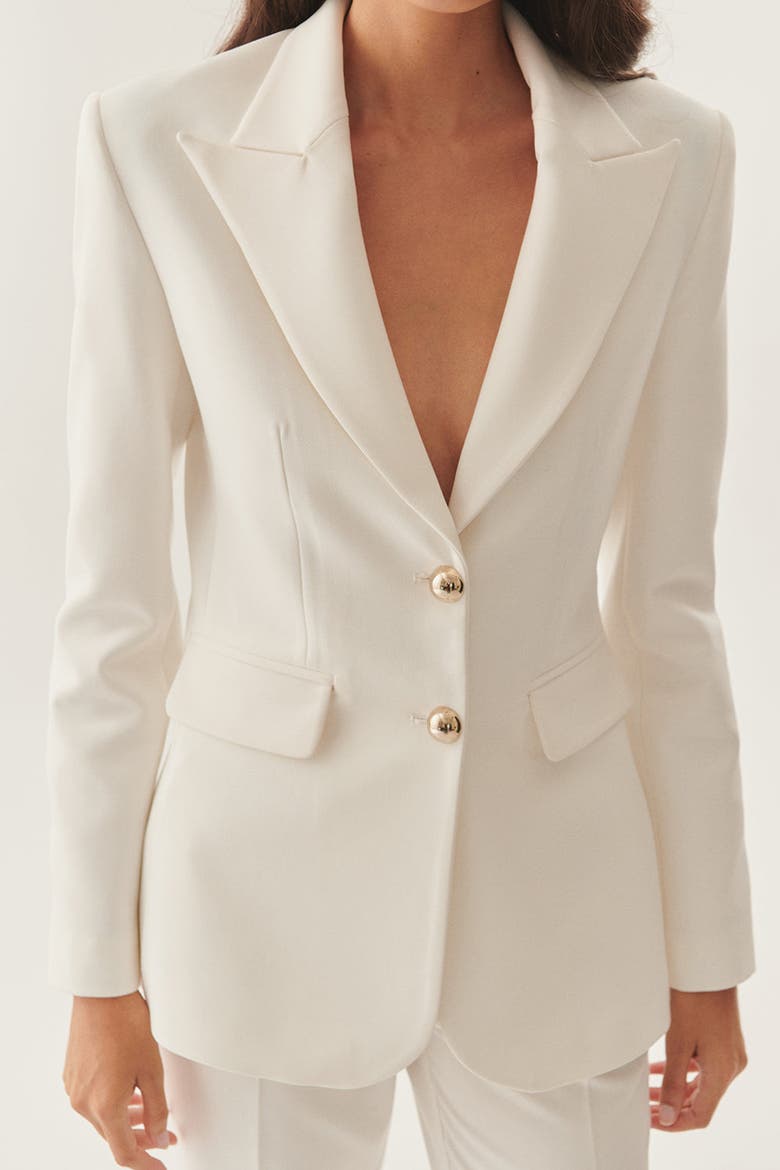 River Fitted Blazer, Alternate, color, BEIGE