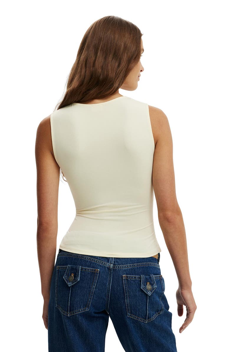 Cotton On Women's Marlo Wrap Tank, Alternate, color, Vanilla Glow