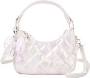 OMG Accessories Kids' Bow Detail Iridescent Quilted Crossbody Bag