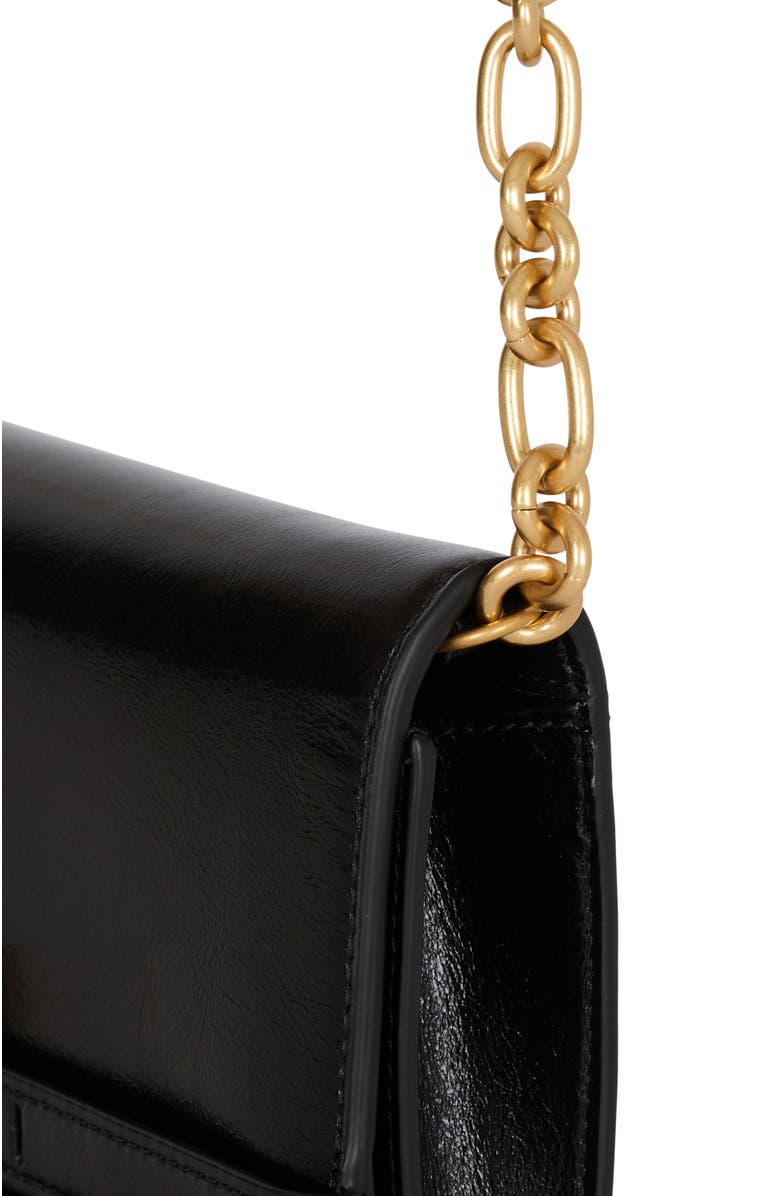 Balmain Shuffle calfskin wallet with chain, Alternate, color, Black