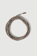 Brunello Cucinelli Hematite and Sterling silver wrap bracelet