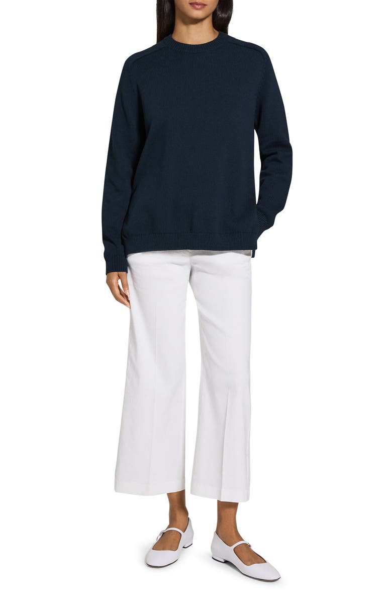 Theory Relaxed Crewneck Sweater, Alternate, color, Navy