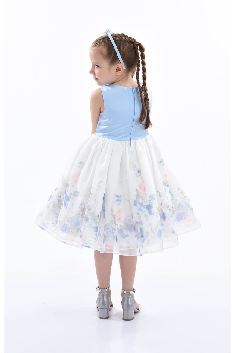 Mabel Floral Garden Organza Dress, Alternate, color, Blue