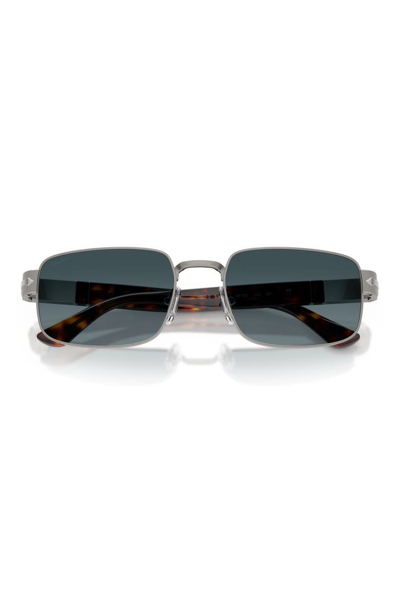 58mm Polarized Gradient Pillow Sunglasses, Alternate, color, GUNMETAL / POLAR GRADIENT BLUE
