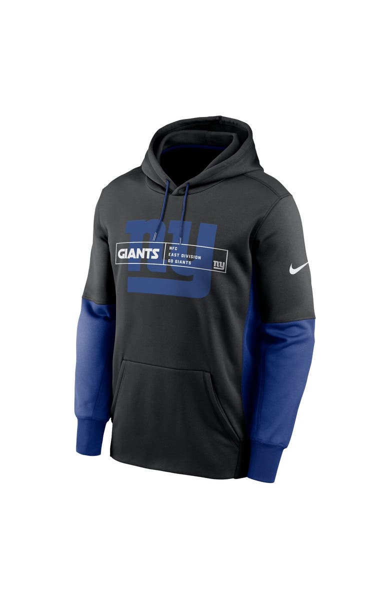 Nike Men's Nike Black New York Giants Color Block Fleece Performance Pullover Hoodie, Alternate, color,