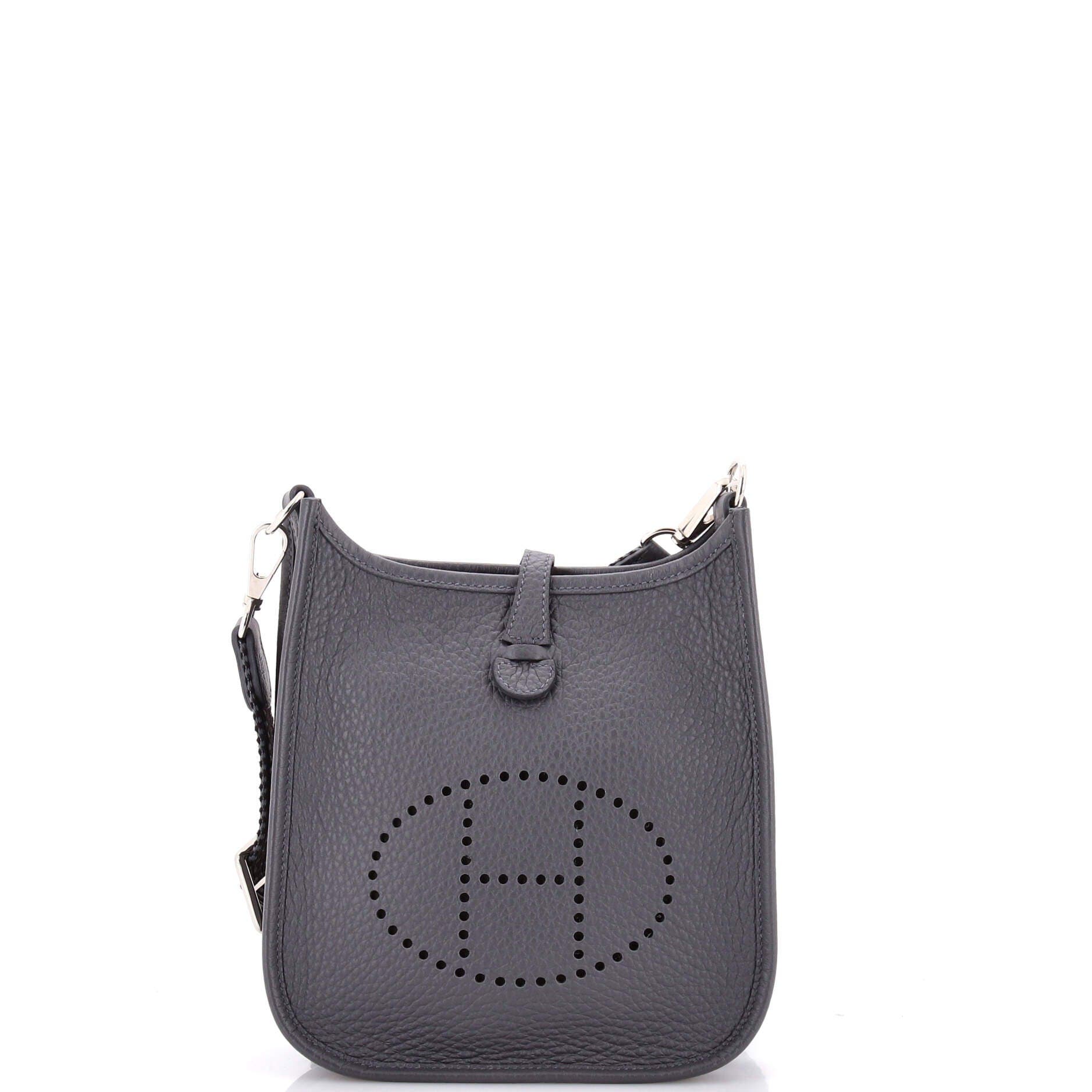 Pre-Owned Hermes Evelyne Bag Gen III Clemence TPM, Main, color, Gris Misty