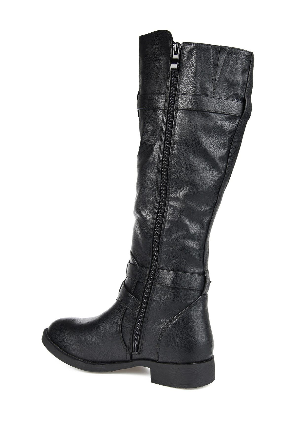 JOURNEE Bite Ruched Riding Boot, Alternate, color, Black