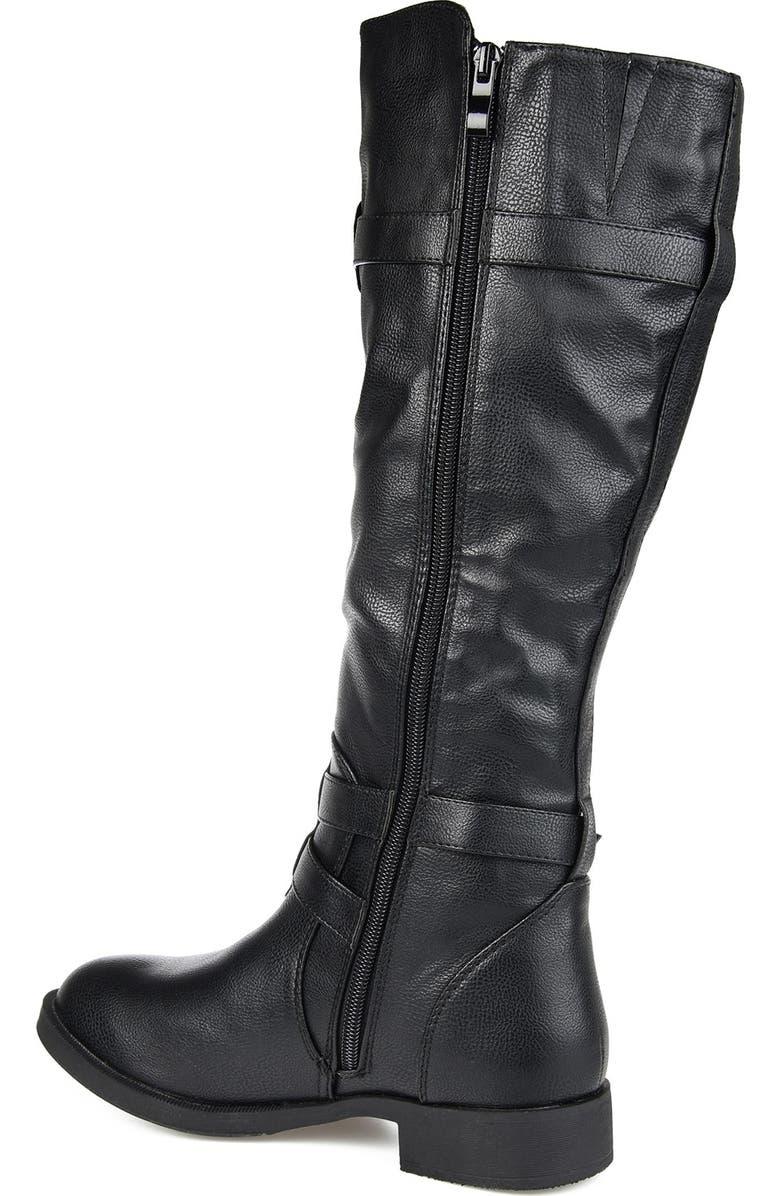 JOURNEE Bite Ruched Riding Boot, Alternate, color, Black