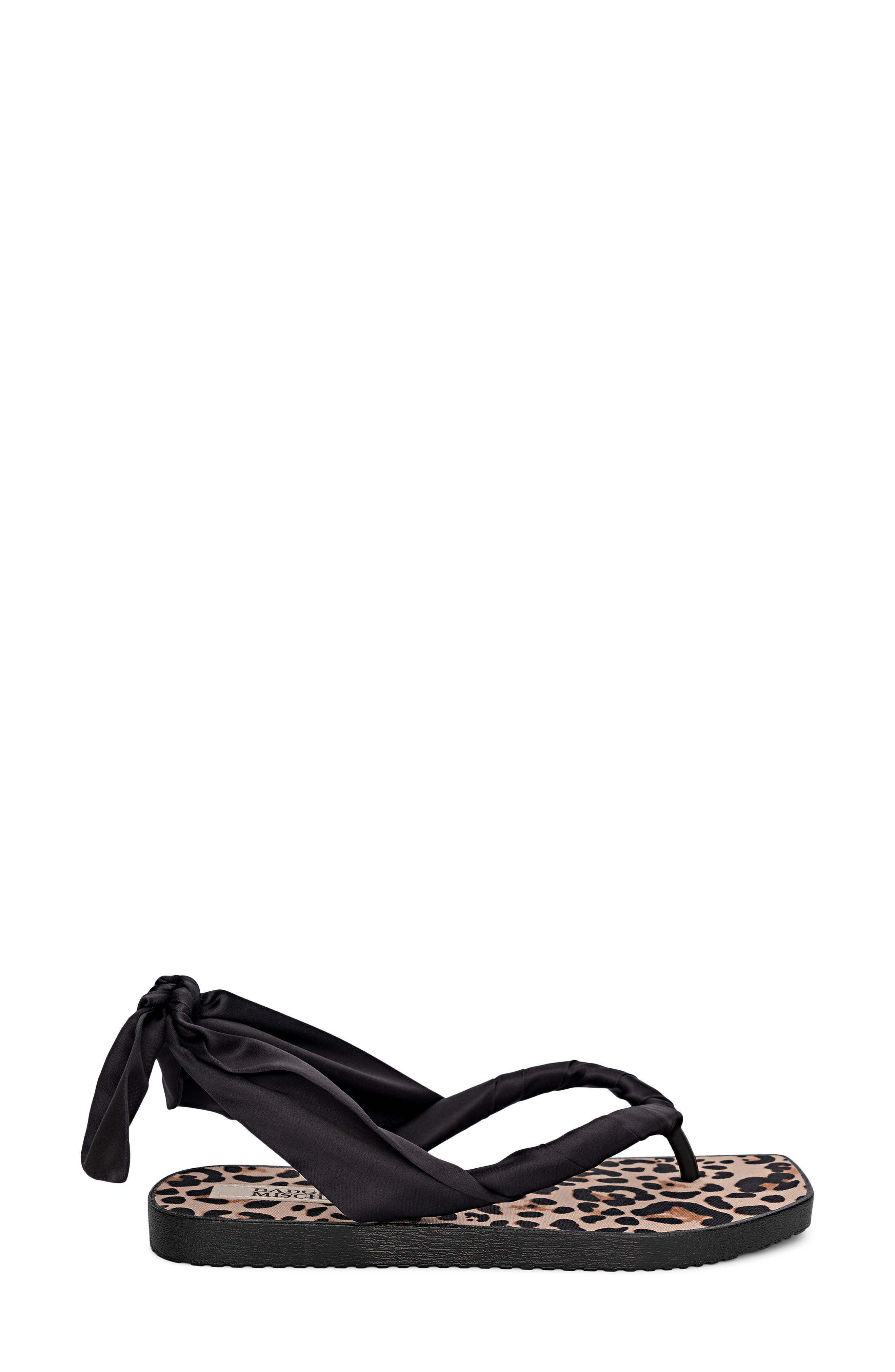 Badgley Mischka Collection Wrenna Slingback Ankle Wrap Sandal, Alternate, color, Black Leopard
