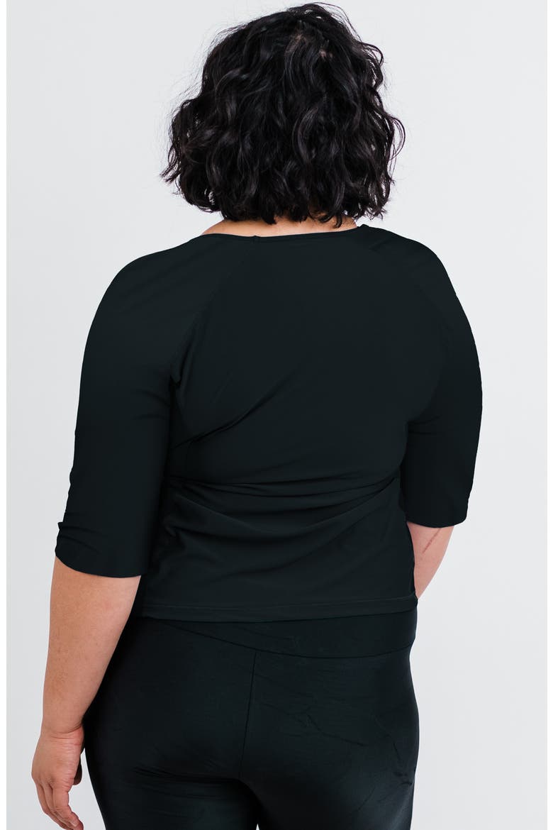 Plus Size Loose Fit Margaux Swim Top, Alternate, color, Black