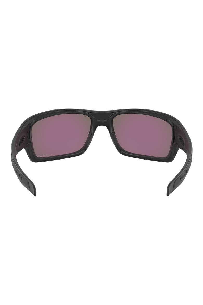 Turbine 65mm Polarized Oversize Rectangular Sunglasses, Alternate, color, MATTE BLACK