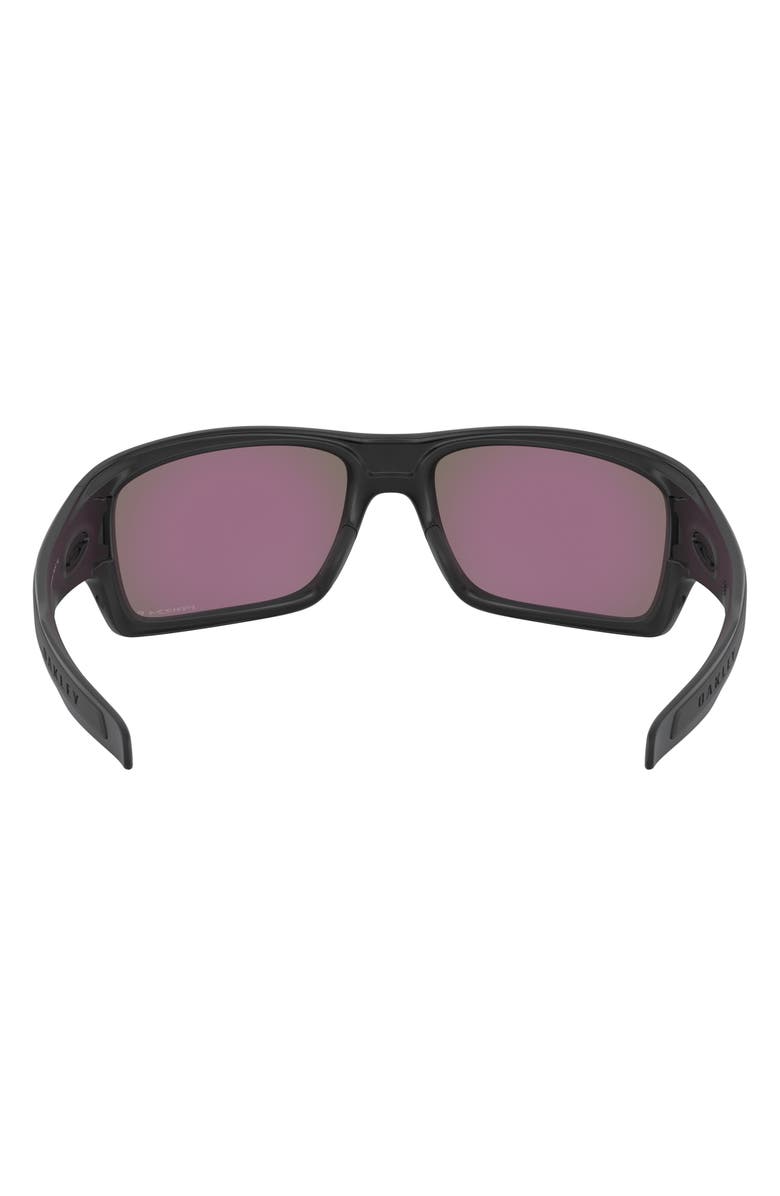 Oakley Turbine 65mm Polarized Oversize Rectangular Sunglasses, Alternate, color, Matte Black