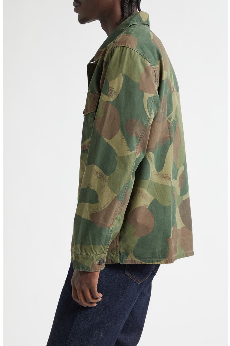 Camo Print Cotton Poplin Button-Up Overshirt, Alternate, color, PRINTED CAMO
