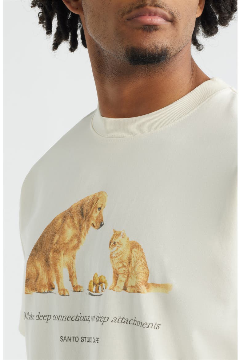 Connections Graphic Cotton T-Shirt, Alternate, color, CREAM